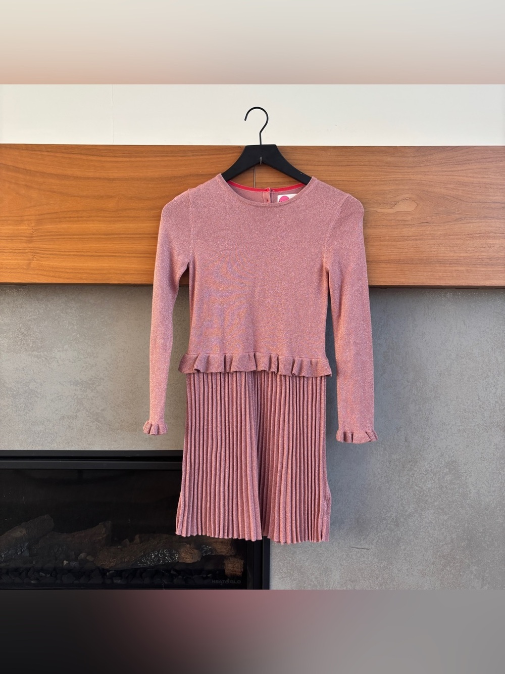 Mini Boden Sparkly Knitted Party Dress, Size 10-12